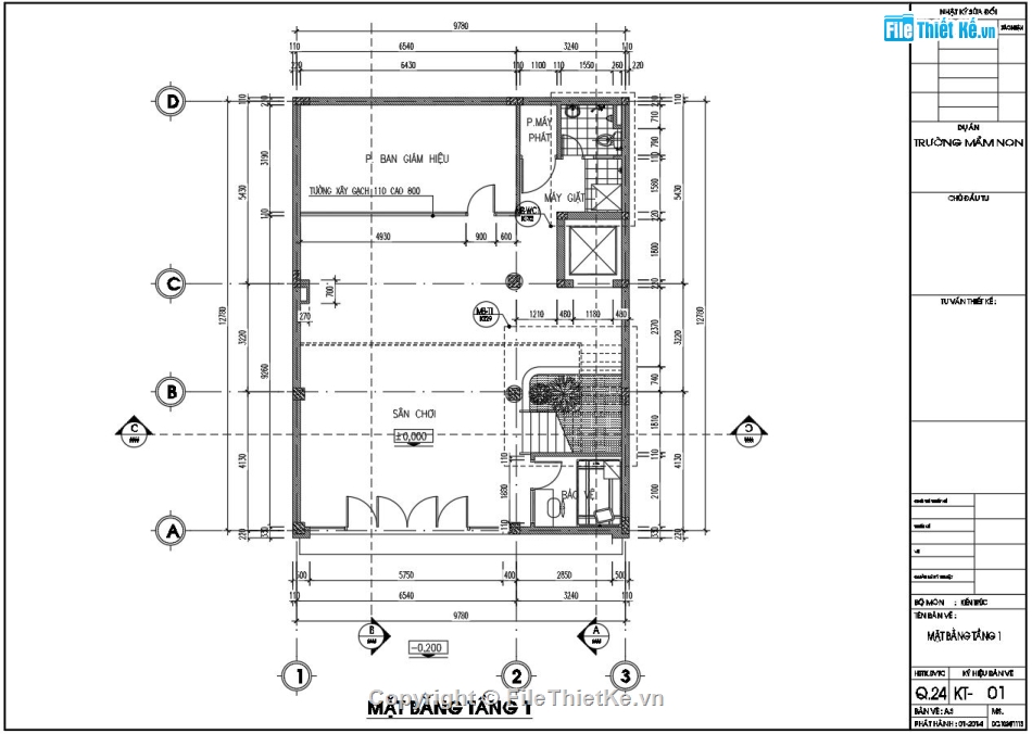 Bản vẽ trường mầm non đẹp,bản vẽ thiết kế trường mầm non,FIle bản vẽ trường mầm non,file thiết kế trường học mầm non