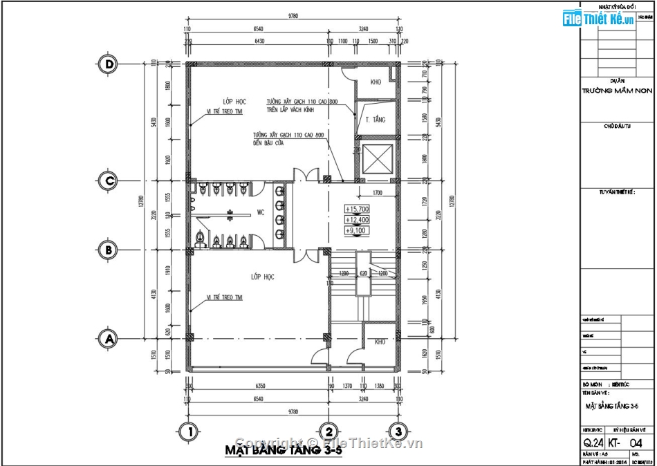 Bản vẽ trường mầm non đẹp,bản vẽ thiết kế trường mầm non,FIle bản vẽ trường mầm non,file thiết kế trường học mầm non