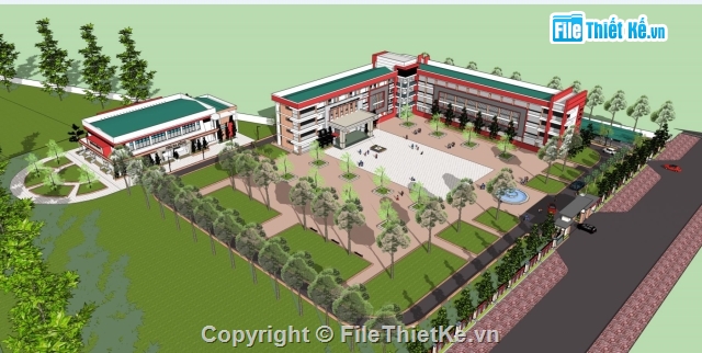 Thiết kế trường THCS Phạm Văn Đồng Đơn giản và hiện đại