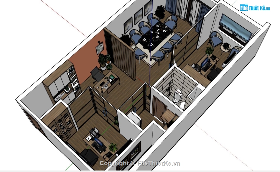 văn phòng làm việc,văn phòng sketchup,phòng làm việc,phòng làm việc sketchup,file su phòng làm việc