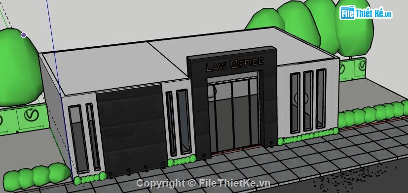 văn phòng luật,file su văn phòng luật,văn phòng luật sketchup,Sketchup văn phòng luật