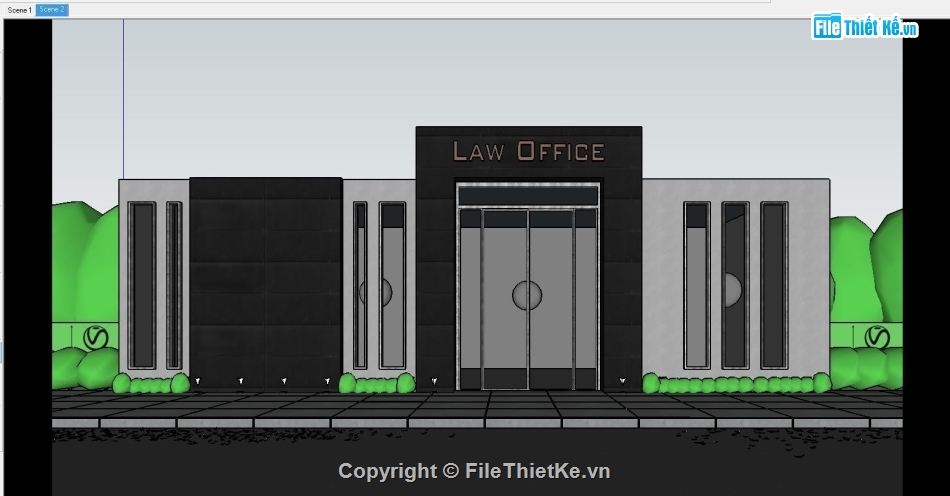 văn phòng luật,file su văn phòng luật,văn phòng luật sketchup,Sketchup văn phòng luật