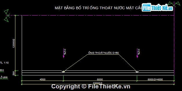 thoát nước,thoát nước trên cầu,trên cầu,cầu dầm,hệ thống,dầm I 33m