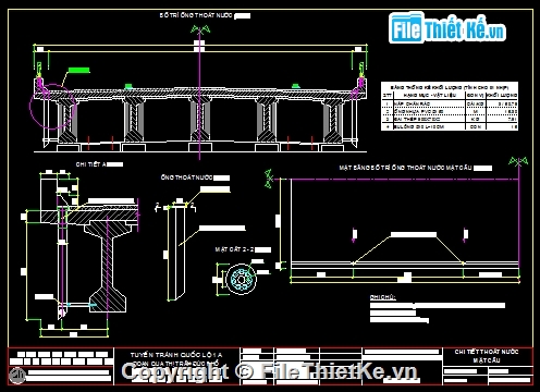 thoát nước,thoát nước trên cầu,trên cầu,cầu dầm,hệ thống,dầm I 33m