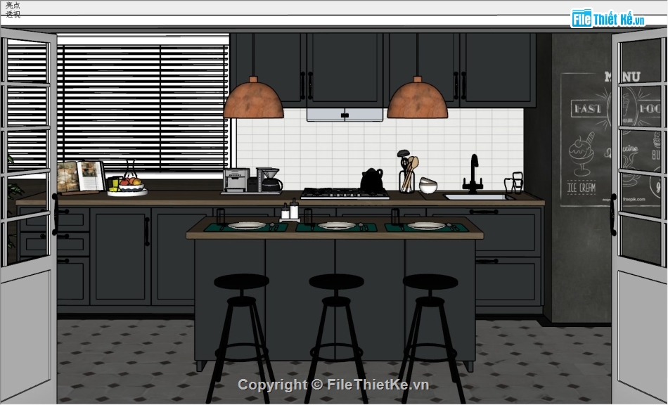 Thư viện sketchup,sketchup nội thất nhà bếp,sketchup nội thất bếp,sketchup nội thất,nội thất nhà bếp,su nội thất