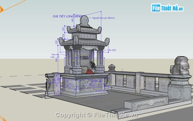 mộ tổ,mộ đá,sketchup mộ đá,mộ tổ sketchup,file 3d sketchup,phối cảnh