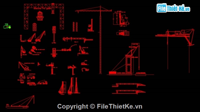 bản vẽ thư viện thi công,thư viện bản vẽ thiết bị thi công,thiết bị thi công cầu đường,thiết bị và kết cấu thi công cầu đường