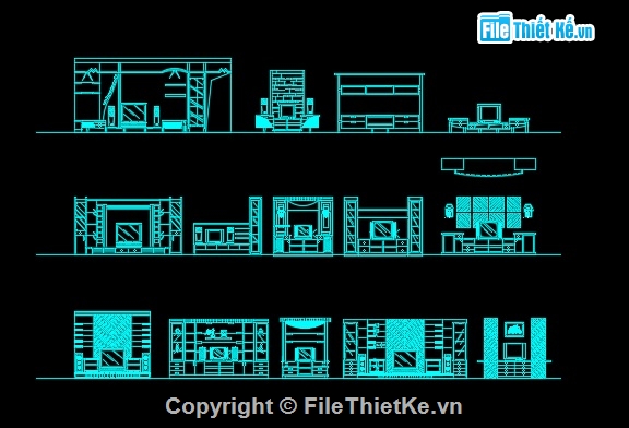 Thư viện bản vẽ cad thư viện tủ trang trí,thư viện tủ tivi,bản vẽ thư viện tủ tivi