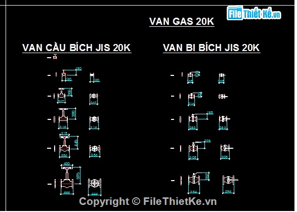 BẢN VẼ THIẾT BỊ TRONG NGÀNH GAS (LPG),VAN,CO,TÊ,BÍCH