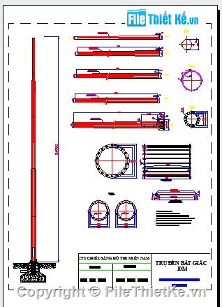 các loại đèn,đèn chiếu sáng,cột đèn,cột đèn chiếu sáng,bản vẽ đèn chiếu sáng,cột trụ