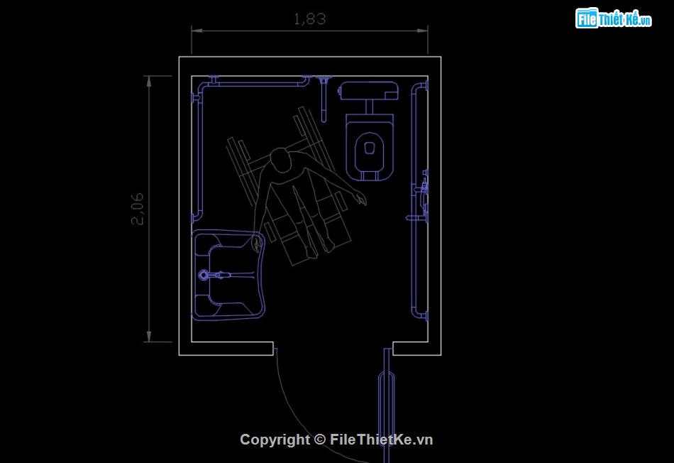 wc người khuyết tật,cad wc khuyết tật,cad wc người tàn tật