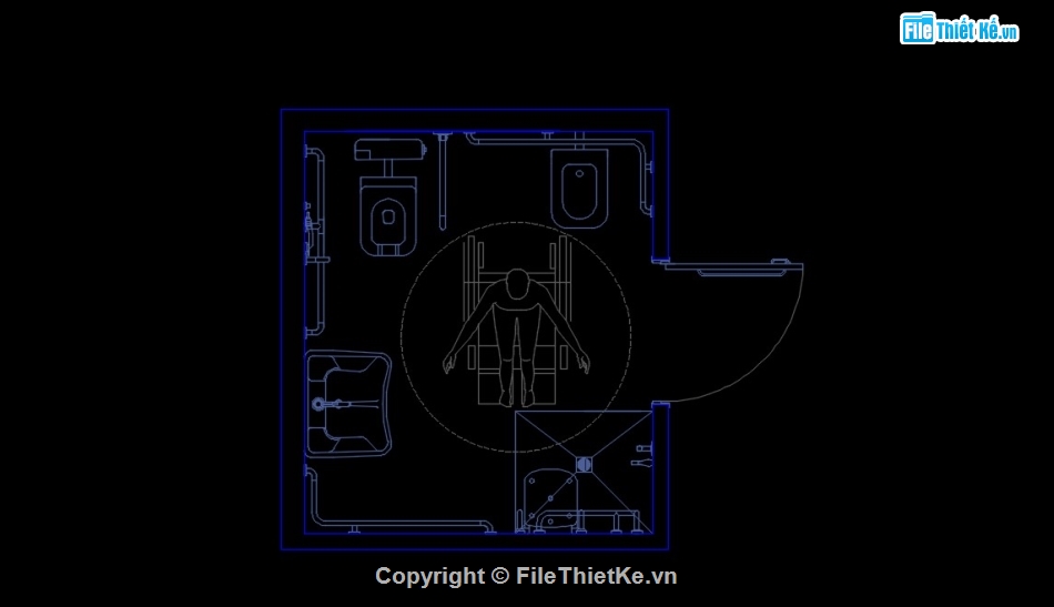 wc người khuyết tật,cad wc khuyết tật,cad wc người tàn tật
