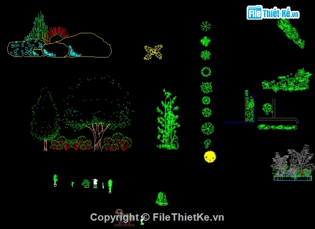 Thư viện hoa,Thư viện ghép cảnh,hoa cây cảnh autocad