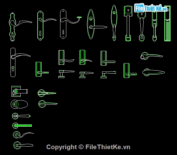 File cad,tay nắm cửa ống,cửa đi