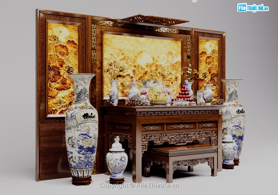 thiết kế phòng thờ,Thư viện 3d max,phòng thờ 3dsmax,Thư viện phòng thờ,Model phòng thờ,3dsmax phòng thờ