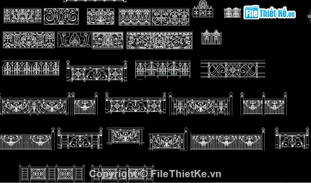 bản vẽ lan can,mẫu lan can,cad lan can,Lan Can file ACAD