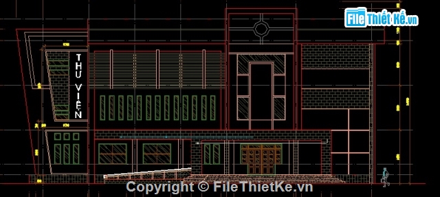 Bản vẽ nhà thư viện,Mẫu bản vẽ thư viện,mẫu nhà thư viện,nhà thư viện 15.8x28.6m,nhà thư viện trường THPT