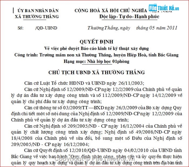 file doc,thuyết minh lơp học,quyết định phê duyệt lớp học\