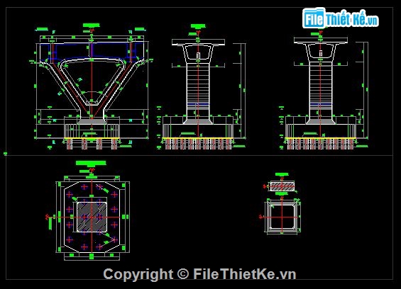 thi công trụ,trụ chữ V,chữ V,thi công thân trụ,thi công trụ cầu,biện pháp thi công trụ cầu