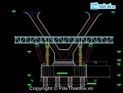 thi công trụ,trụ chữ V,chữ V,thi công thân trụ,thi công trụ cầu,biện pháp thi công trụ cầu