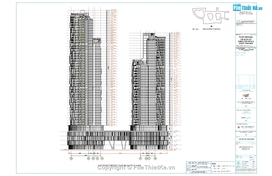 Khách sạn du lịch,file autocad khách sạn,bản vẽ khách sạn 51 tầng,thiết kế khách sạn