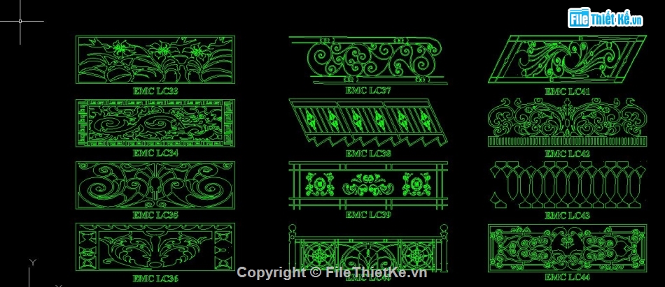 CNC lan can,file lan can,lan can CNC,mẫu lan can CNC