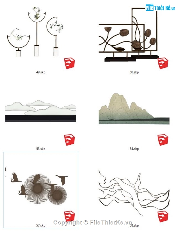 nội thất,decor trang trí,đồ trang trí,mẫu trang trí,Sketchup,Thư viện sketchup