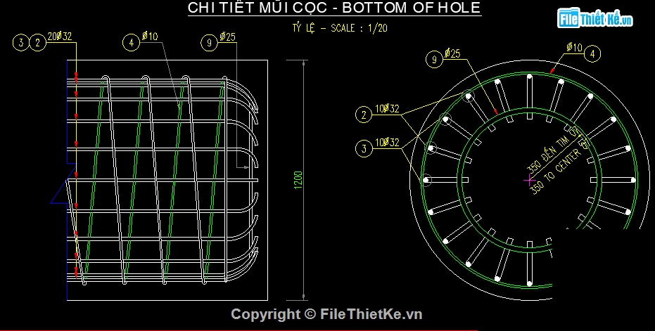 khoan nhồi cọc,cọc nhồi,bản vẽ cọc khoan nhồi