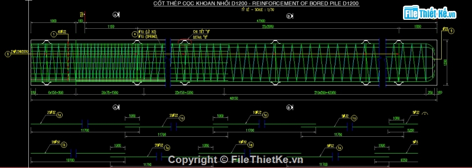 khoan nhồi cọc,cọc nhồi,bản vẽ cọc khoan nhồi