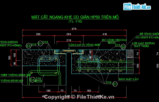 khe co giãn,Bản vẽ khe co giãn,khe nứt,khe biến dạng,thiết kế khe co giãn,khe co giãn cao su