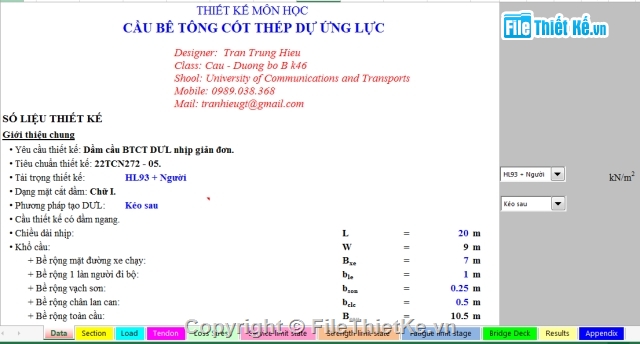 cầu dầm,đồ án cầu bê tông,thiết kế cầu,bản vẽ cầu bê tông,đồ án môn học,gtvt