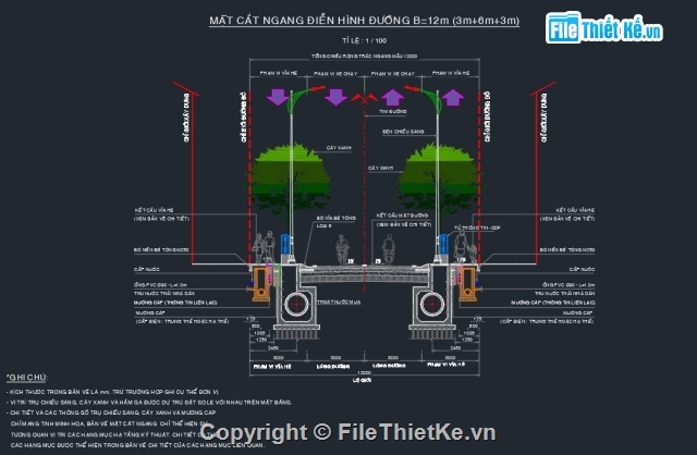 mặt cắt đường,mặt đường ô tô,thư viện mặt cắt đường,tổng hợp mặt cắt đường đô thị,bản vẽ mặt cắt đường đô thị