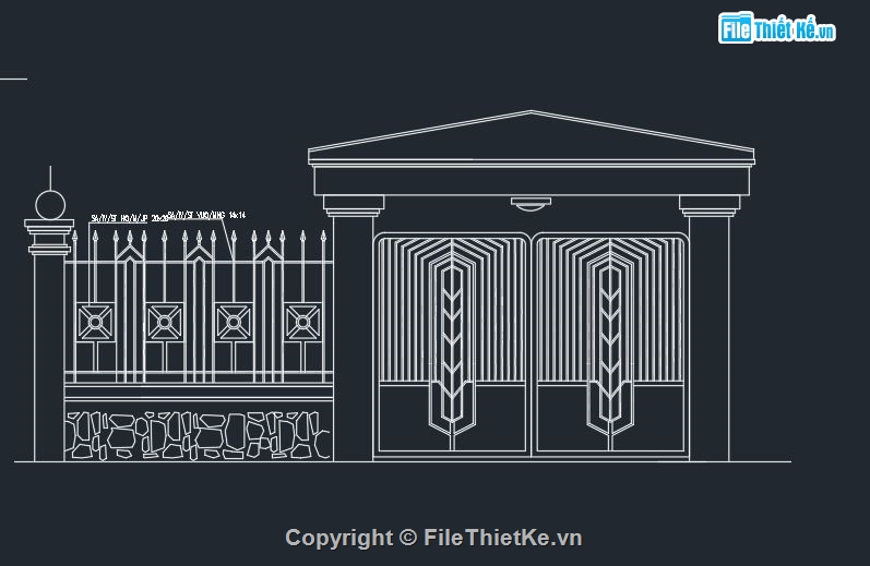 Bản vẽ Autocad Hàng rào,Bản vẽ cad cổng,File cad cổng,Bản vẽ cad tường rào,File cad cổng tường rào,Bản vẽ cổng autocad