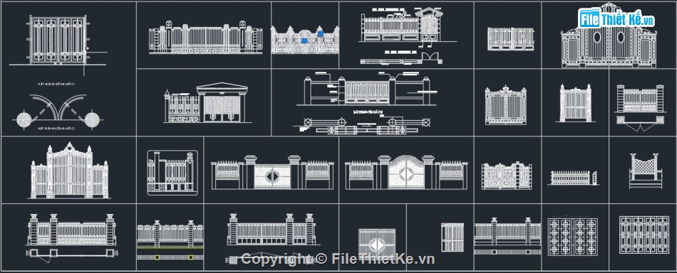 Bản vẽ Autocad Hàng rào,Bản vẽ cad cổng,File cad cổng,Bản vẽ cad tường rào,File cad cổng tường rào,Bản vẽ cổng autocad