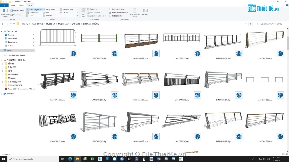 Model su lan can,File su lan can,Bản vẽ sketchup lan can,Mẫu su lan can,File model su lan can