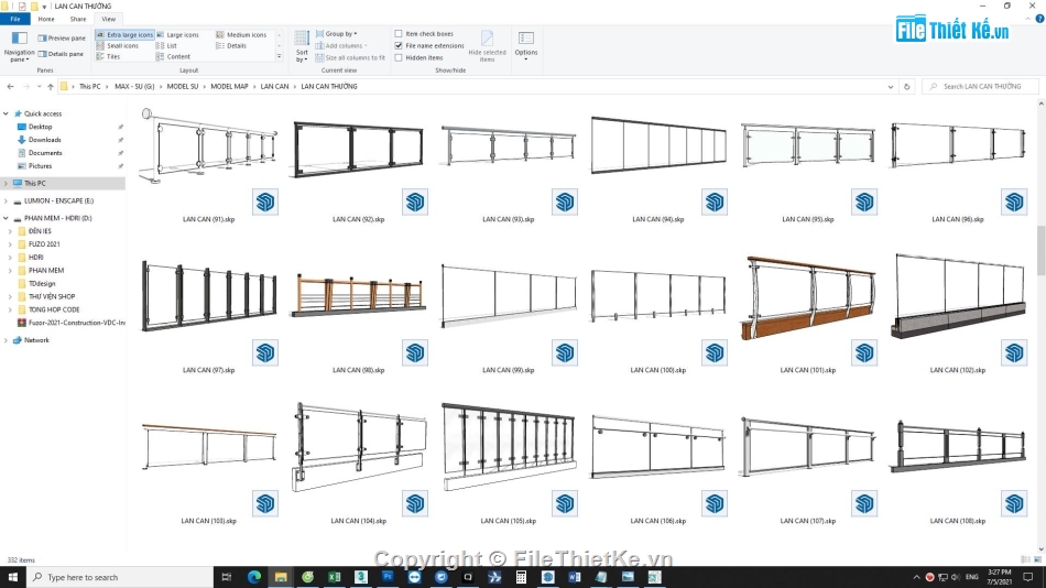 Model su lan can,File su lan can,Bản vẽ sketchup lan can,Mẫu su lan can,File model su lan can