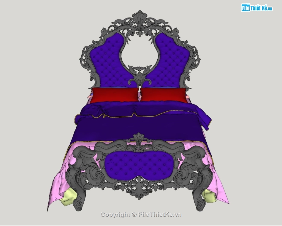 giường Tân cổ điển file sketchup,File sketchup giường tân cổ điển,Model sketchup giường tân cổ điển,Model giường tân cổ điển,tổng hợp mẫu giường tân cổ điển