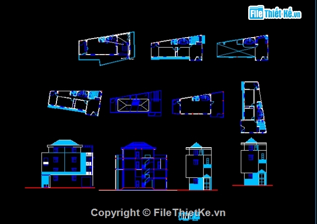 biệt thự phố,Bản vẽ nhà phố,biệt thự nhà vườn,mẫu biệt thự,nhà kích thước 6 x 7m