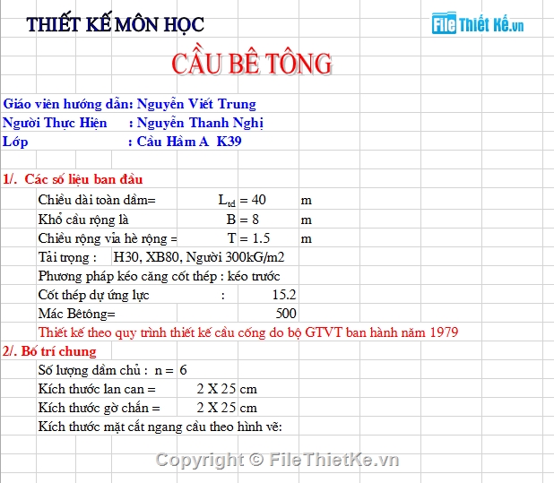 cầu dầm,super-T,đồ án cầu bê tông,cầu dầm super-T,thiết kế cầu super tee,thiết kế môn học