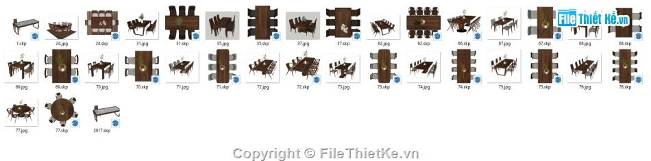 sketchup bàn ghế,sketchup bàn ăn,file su bàn ghế gỗ