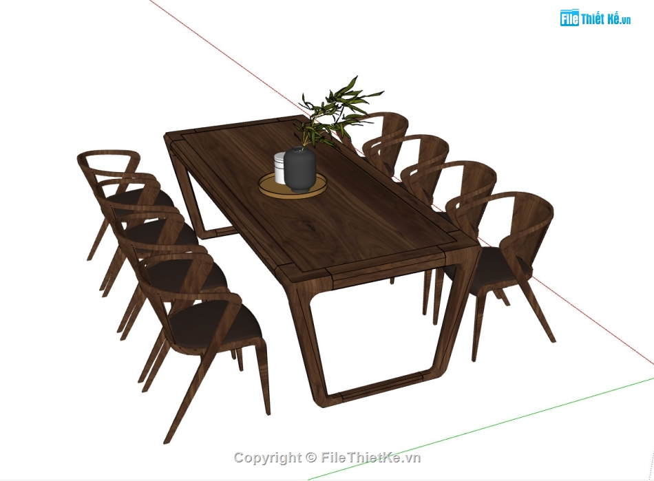 sketchup bàn ghế,sketchup bàn ăn,file su bàn ghế gỗ