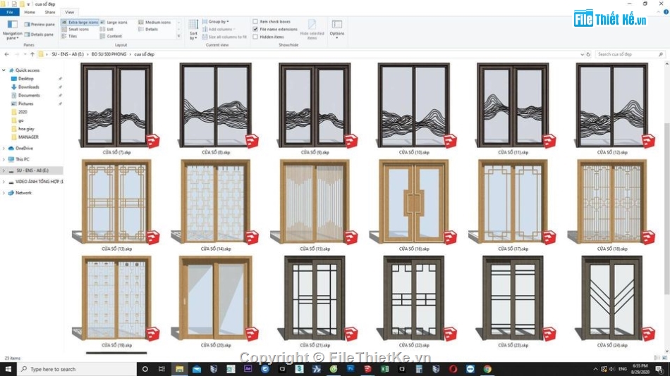 các mẫu cửa su,Sketchup mẫu cửa sổ,các loại cửa sổ,Tổng hợp các mẫu cửa sổ