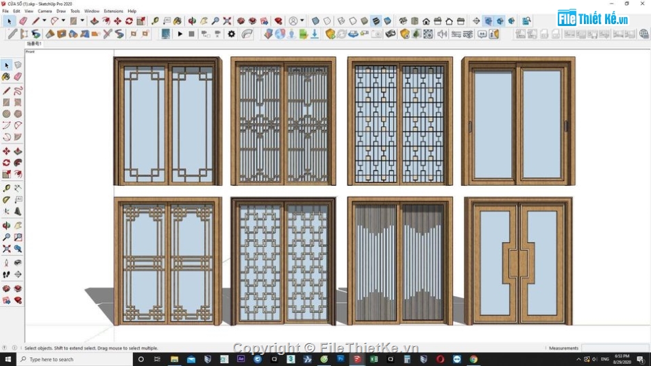 các mẫu cửa su,Sketchup mẫu cửa sổ,các loại cửa sổ,Tổng hợp các mẫu cửa sổ