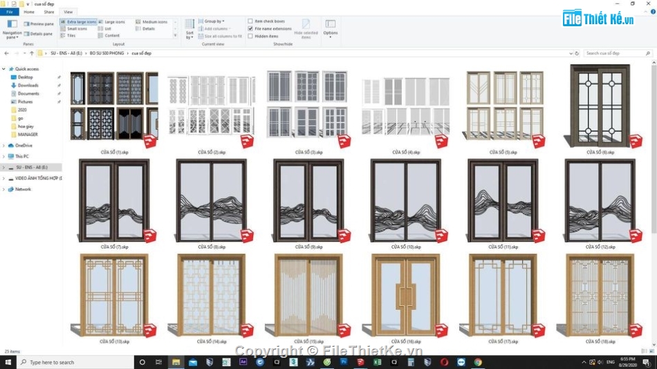 các mẫu cửa su,Sketchup mẫu cửa sổ,các loại cửa sổ,Tổng hợp các mẫu cửa sổ