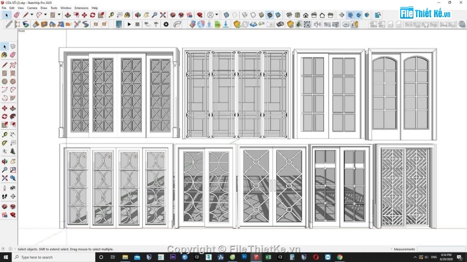 các mẫu cửa su,Sketchup mẫu cửa sổ,các loại cửa sổ,Tổng hợp các mẫu cửa sổ