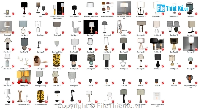 Sketchup,Mẫu đèn,đèn ngủ,Model đèn ngủ