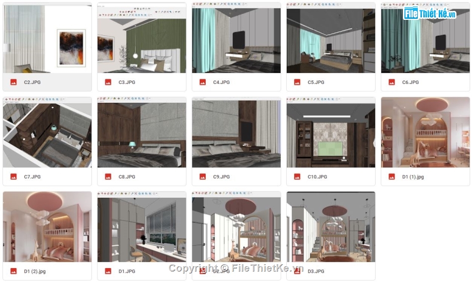 sketchup Phòng ngủ,Phòng ngủ 3D sketchup,Phòng ngủ file sketchup,phòng ngủ sketchup,model su phòng ngủ,file sketchup phòng ngủ