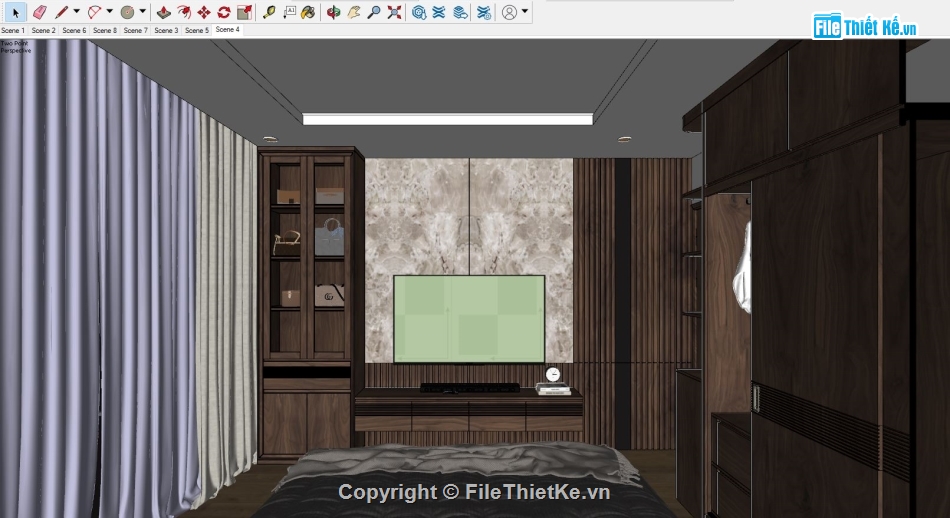 sketchup Phòng ngủ,Phòng ngủ 3D sketchup,Phòng ngủ file sketchup,phòng ngủ sketchup,model su phòng ngủ,file sketchup phòng ngủ