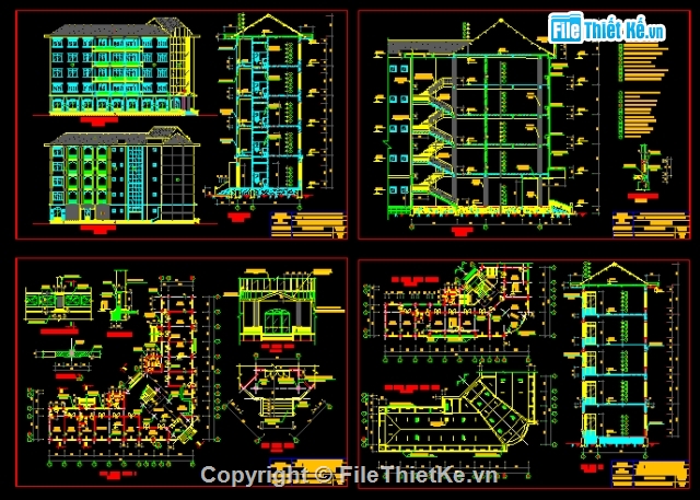 đồ án tốt nghiệp,Ký túc xá trường học 6 tầng,đồ án xây dựng,nhà hành chính 4 tầng,Trụ sở làm việc 3 tầng,Nhà thí nghiệm trường ĐH 5 tầng