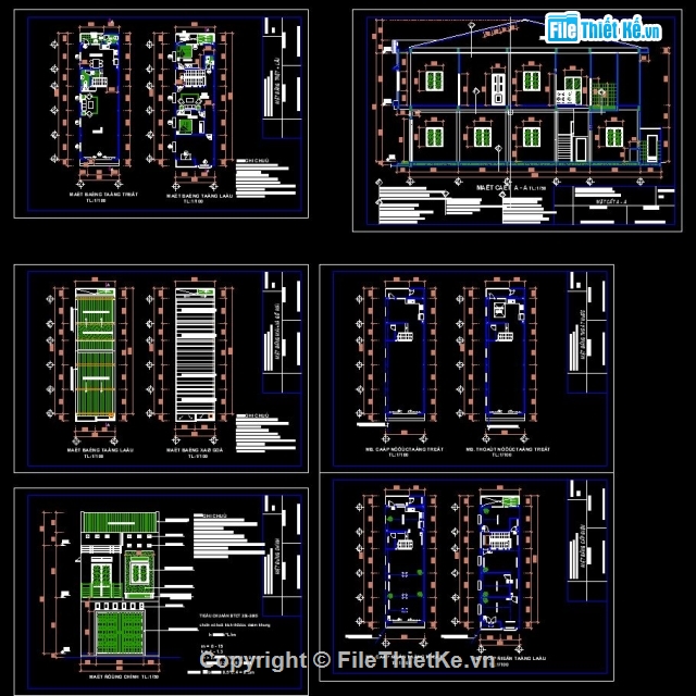 cad mẫu nhà,mẫu bản vẽ,bản vẽ autocad nhà phố,bản vẽ cad nhà phố